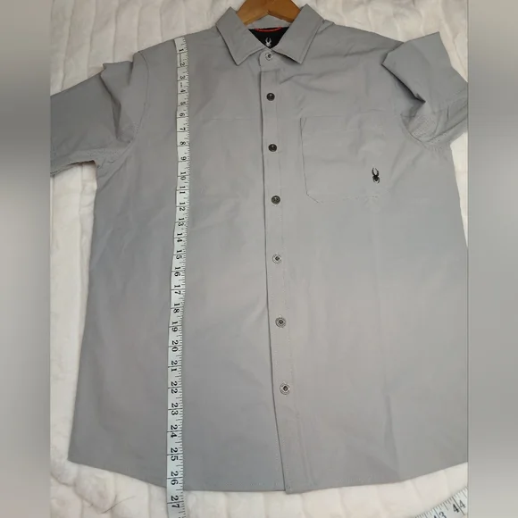Spyder Men’s Short Sleeve Button-Up Shirt – Size Small - Picture 10 of 13